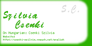 szilvia csenki business card